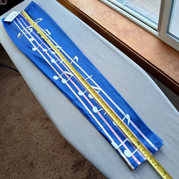 Stasia Blue Notes: 3D Musical Graphic Leggings Plus Size 1X/2X Callie Lives - Picture 8 of 9